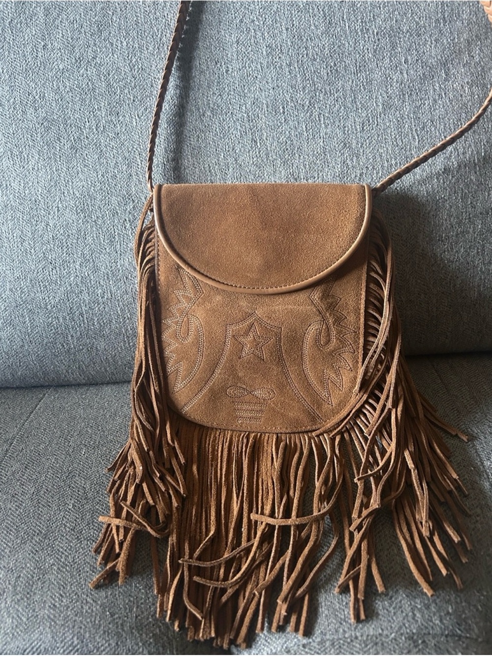 Shila crossbody bag in saddle suede